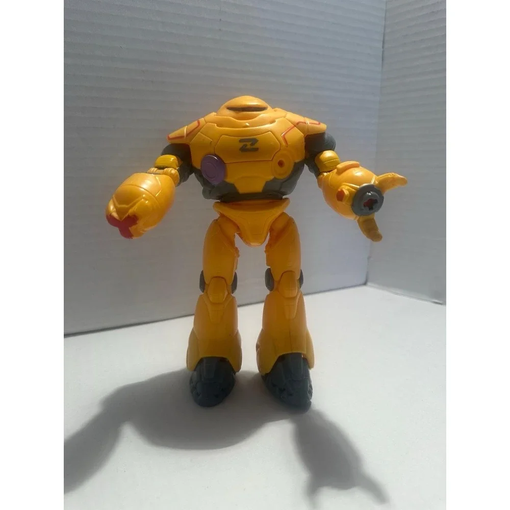 Yellow Robot Toy Action Figure Modern Design Collectible Kids Gift Display